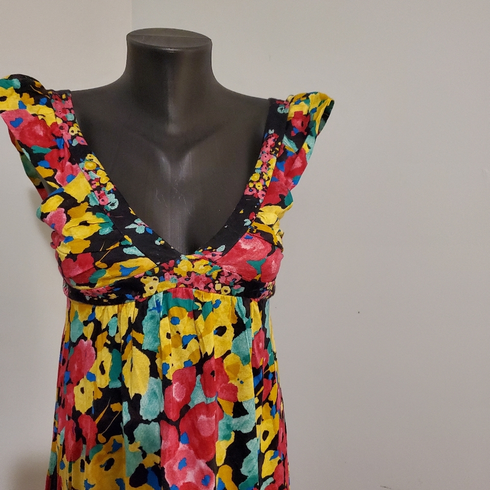 Zara Collection Summer Dress 100% Cotton, Floral motif